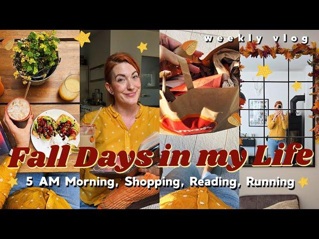 5 AM Cozy & Productive Fall Day ️: Running, Breakfast, Reading, Shopping & Abendroutine