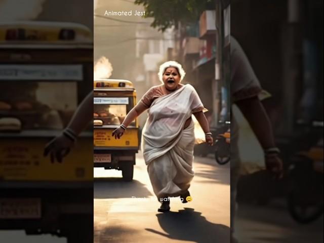 A Chuddy Grandma Vs Barger Truck  #ai #shorts #barger #truck