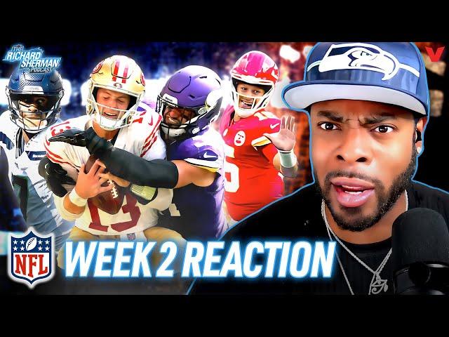 Week 2 Reaction: 49ers SHOCKED by Vikings, Seahawks 2-0, Chiefs escape Bengals | Richard Sherman NFL