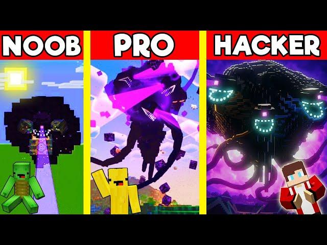 WITHER STORM House Build Battle In Minecraft - NOOB VS PRO CHALLENGE - Maizen Mizen Mazien Parody