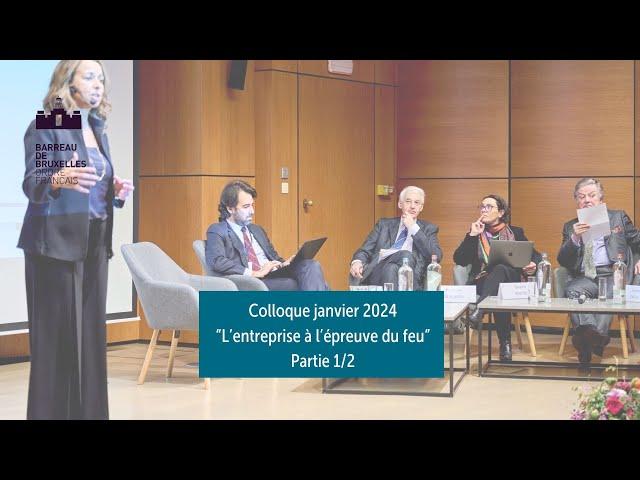 Janvier 2024 - Colloque de rentrée "L'entreprise à l'épreuve du feu"