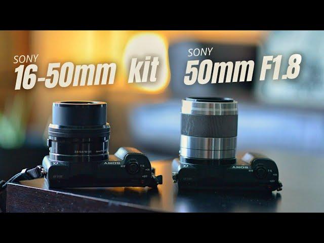 Sony 50mm F1.8 (SEL50F18) vs Sony E PZ 16-50mm (SEL1650)! Best Sony E-mount Lens for Beginners!