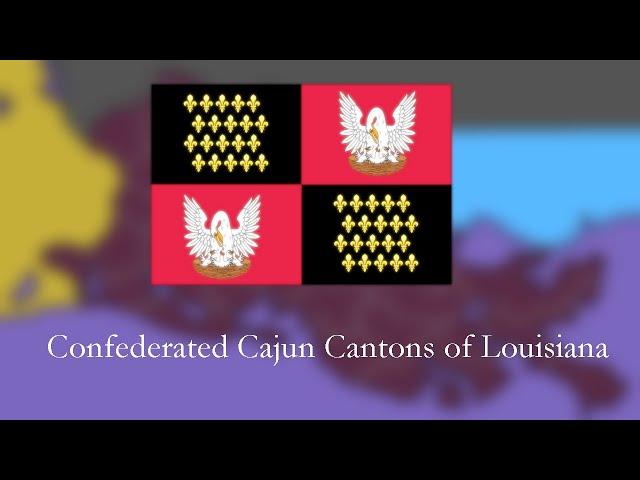 Confederated Cajun Counties of Louisiana Map speed paint