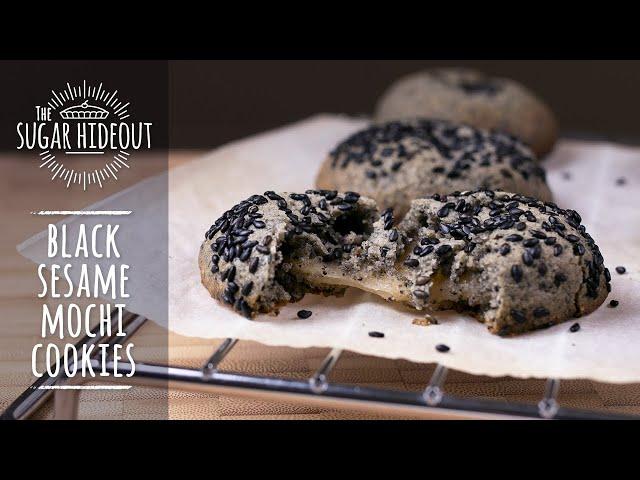 Black Sesame Mochi Cookies