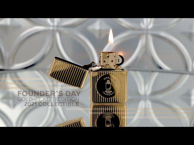 Zippo Founder's Day Gold Plated 2021 Collectible