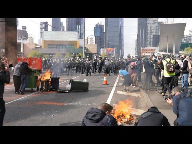 Melbourne protests: Dozens arrested at anti-war demo outside military expo | AFP