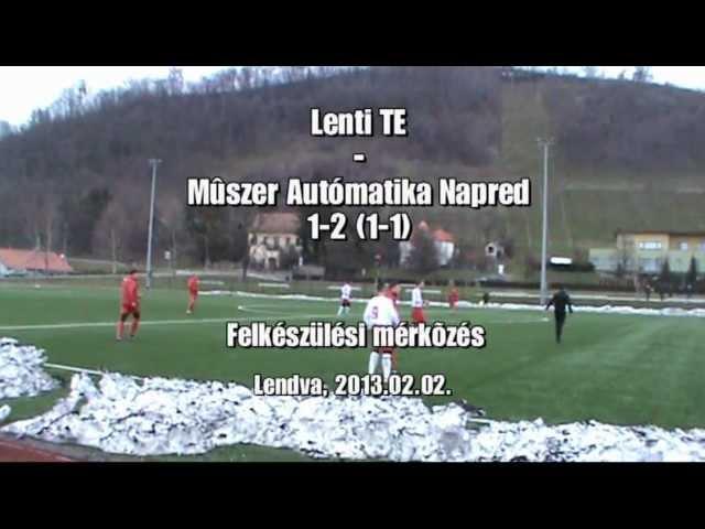 Lenti TE - Műszer Autómatika Napred 1-2 (1-1) edzőmérkőzés