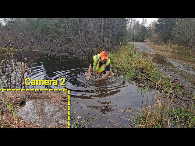 Draining Flooded Out Road By Releasing Tidal Wave Of Water