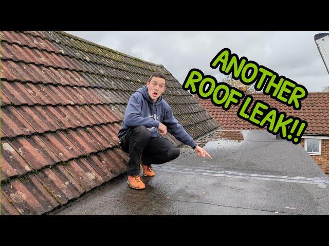 Flat Roof Leak!! Felt Roof Causing Wet Patch On Bedroom Ceiling. Easy Fix