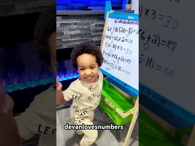 My 2year old genius is solving Order of operations(PEMDAS/BODMAS) equations with parentheses #maths