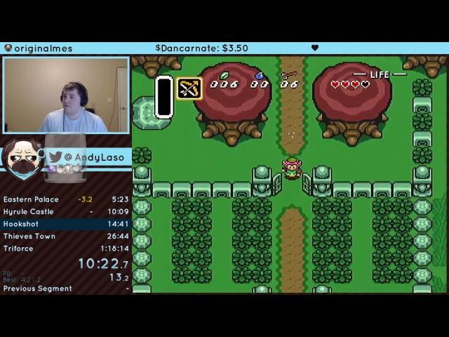 The Legend of Zelda: A Link to the Past All Dungeons (Swordless) speedrun in 1:14:40 RTA