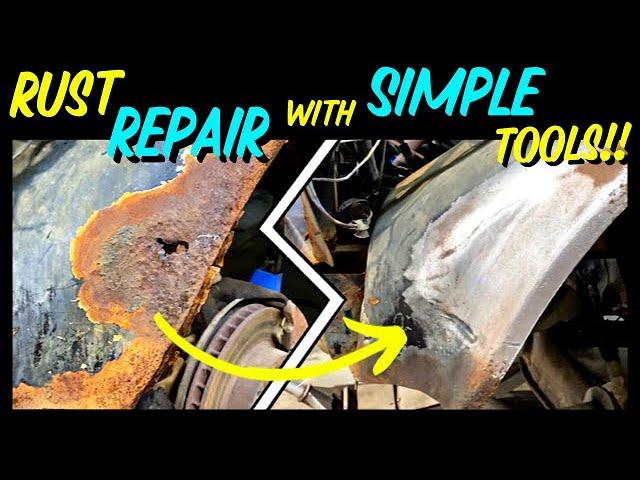 How to Make Rust Repair Panels & Mig Weld Thin Sheet Metal - Basic Metal Shaping Shrink / Stretch