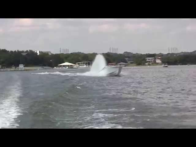 42' Fountain Poker Run Edition - Getting on plane and fly by