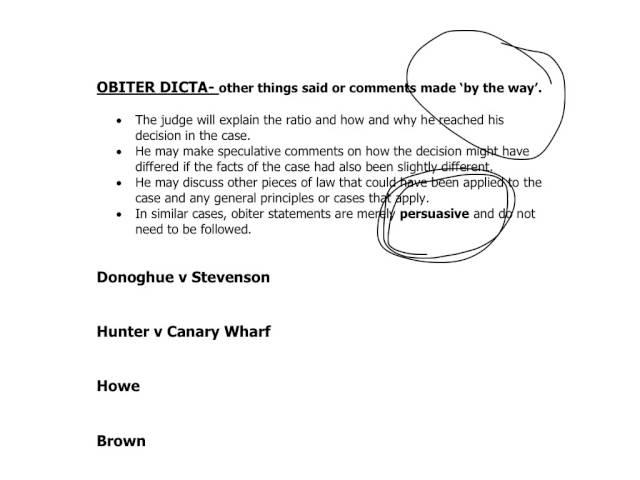 ratio and obiter