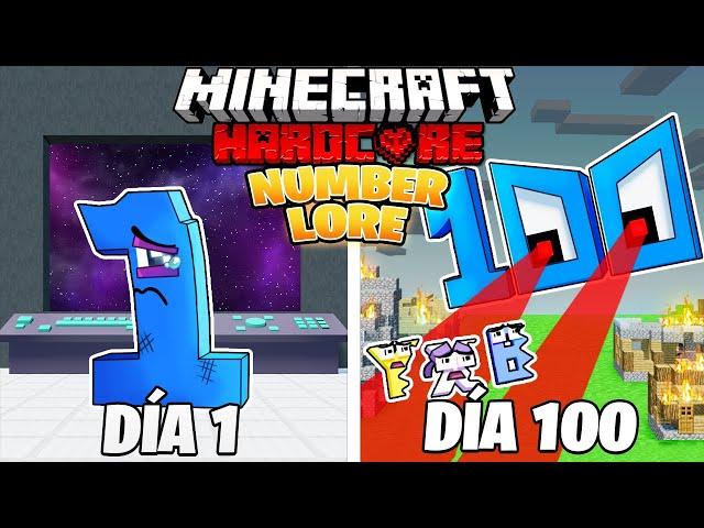 SOBREVIVÍ 100 DÍAS como un NÚMERO en MINECRAFT HARDCORE!