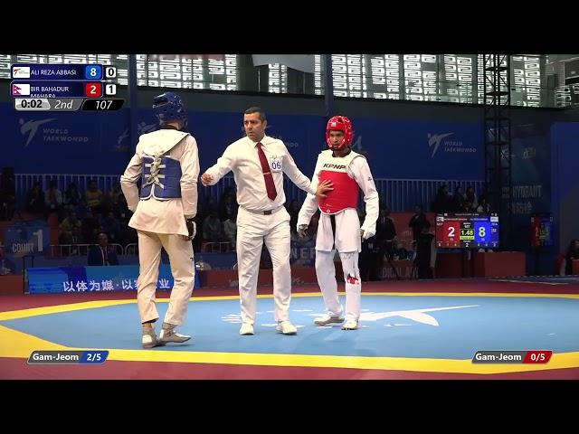 107 Round of 16 M  68kg RTA ALI REZA ABBASI NEP BIR BAHADUR MAHARA