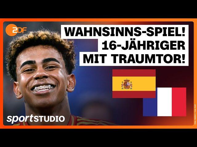 Spanien – Frankreich Highlights | Halbfinale, UEFA EURO 2024 | sportstudio