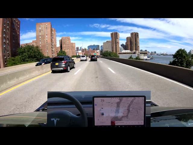 Tesla Autopilot on FDR and West Side Highway in NYC