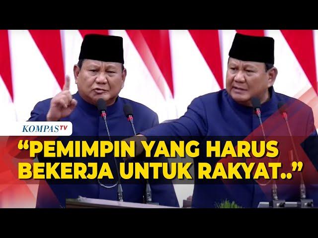 Berapi-Api! Pidato Pertama Prabowo Subianto: Pemimpin Harus Bekerja untuk Rakyat!