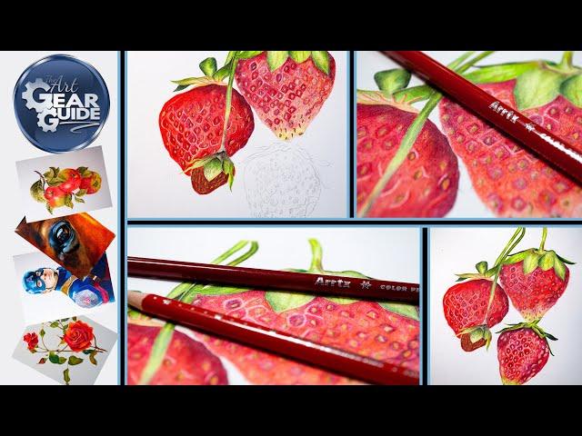 Arrtx Colored Pencils Strawberry Artwork | Arrtx Colored Pencil Artwork