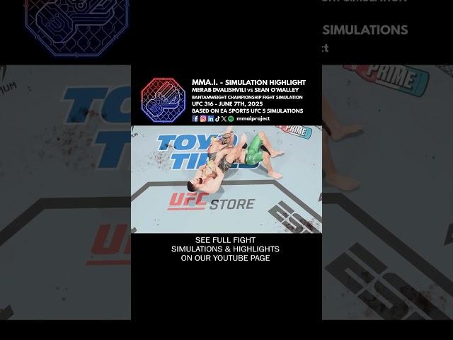 UFC 316 Merab Dvalishvili vs Sean O'Malley BW Championship Fight Simulation Highlight #shorts