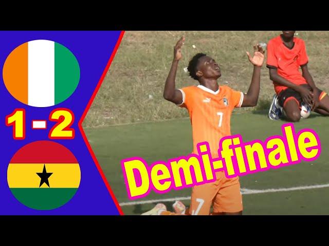 côte d'ivoire  Ghana  : Résumé de la rencontre : Demi-finale Tournoi (WAFU) UFOA (B) U20 (2024)