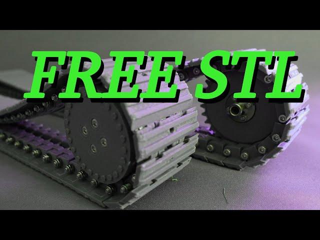 Free files for 3d printed RC Excavator Tracks and rollers