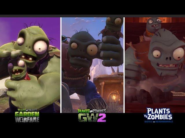 *ALL BOSSES COMPARISON* Plants vs Zombies Garden Warfare/Garden Warfare2/Battle for Neighborville