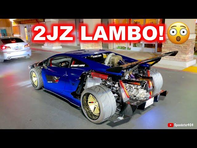 CRAZY 2JZ SWAPPED LAMBORGHINI GALLARDO! Cops vs Supercars