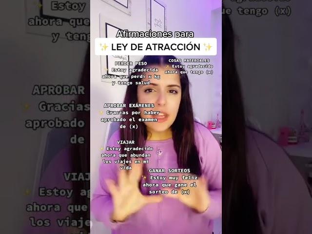 Afirmaciones para LEY DE ATRACCION  | Cami Rattin