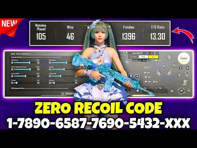 BGMI 3.6 UPDATE SENSITIVITY CODE | BGMI BEST SENSITIVITY SETTINGS | BGMI ZERO RECOIL SENSITIVITY