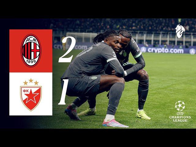 𝐋𝐞𝐚̃𝐨's magic and 𝐀𝐛𝐫𝐚𝐡𝐚𝐦's late goal | AC Milan 2-1 Crvena zvezda | Highlights #championsleague