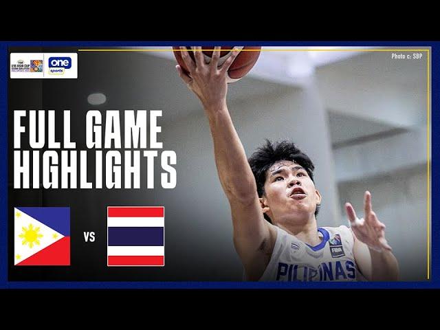 PHILIPPINES vs. THAILAND | FULL GAME HIGHLIGHTS | FIBA U16 ASIA CUP SEABA QUALIFIERS