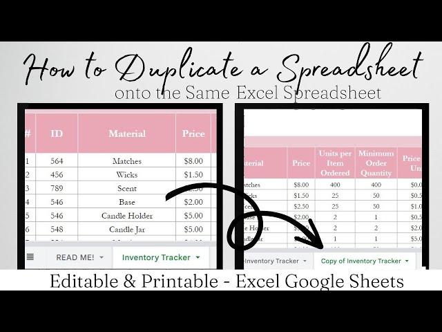 How to Duplicate a Spreadsheet onto the Same Excel Spreadsheet in Google Sheets Copy Excel Tutorial