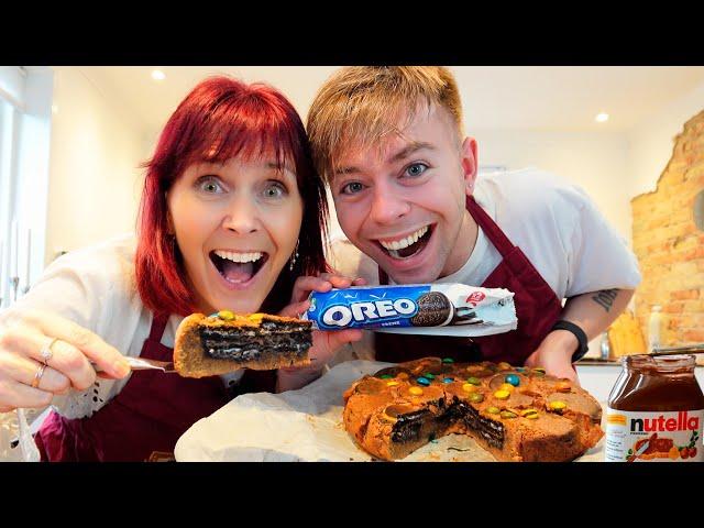 Vi laver Kæmpe Oreo-Nutella Muffin! / Mutti og Mortens køkken