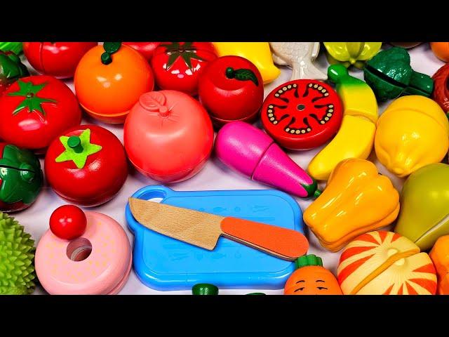 ASMR おままごと トントンおもちゃ 果物 カット音 Cutting Fruits Sounds ASMR with New Cutting Board Sound