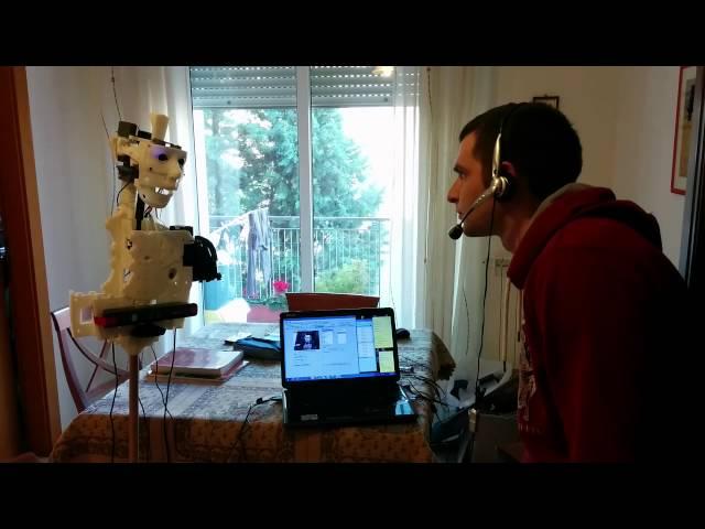 InMoov tracking and voice control using MyRobotLab