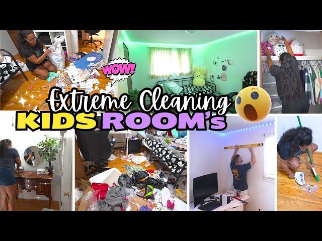 CLEANING KIDS ROOMS EXTREME CLEAN WITH ME! MESSY ROOM RESET CLEANING MOTIVATION