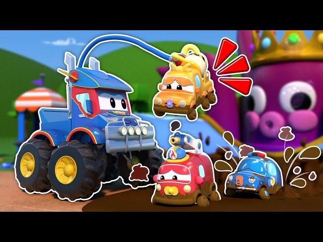  LIVE! Robot Twin Chaos: Monster Truck vs Alien Car | Epic Super Truck Rescue! 