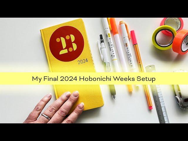 My Final 2024 Hobonichi Weeks Setup | Colorful Consistent Planning