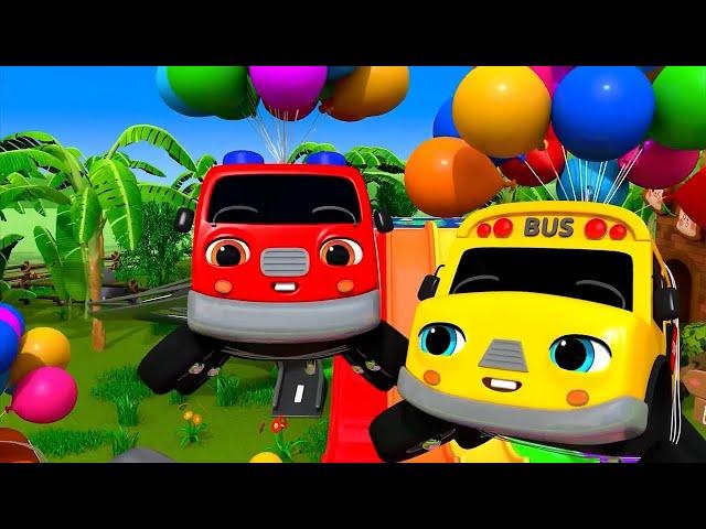 Wheels On The Bus Go Round And Round - Baby Toddler Songs - Nursery Rhymes & Kids Songs