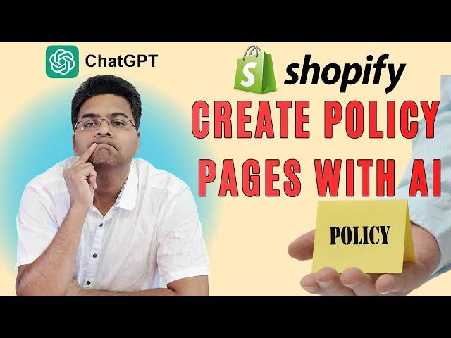 How to create policy pages in Shopify with ChatGPT - Professional legal pages for your ecommerce