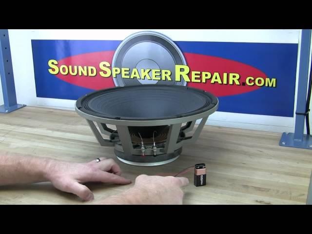 Testing a speaker with a 9 volt battery
