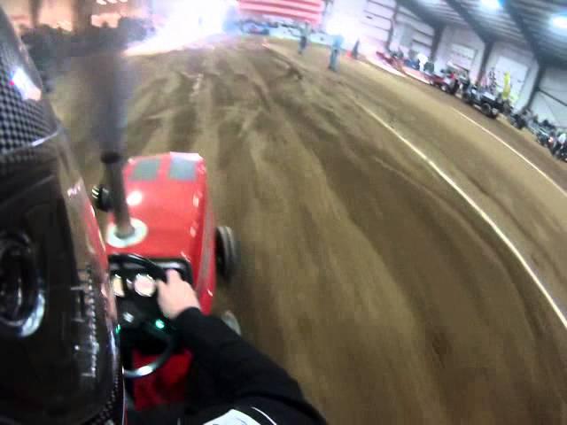 Limited Pro Stock diesel garden tractor pulling at Springfield 2015 helmet cam