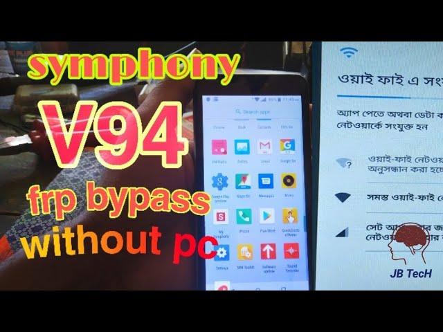 Symphony V94 Frp Bypass/symphony v94 google account bypass/symphony v94 frp lock remove