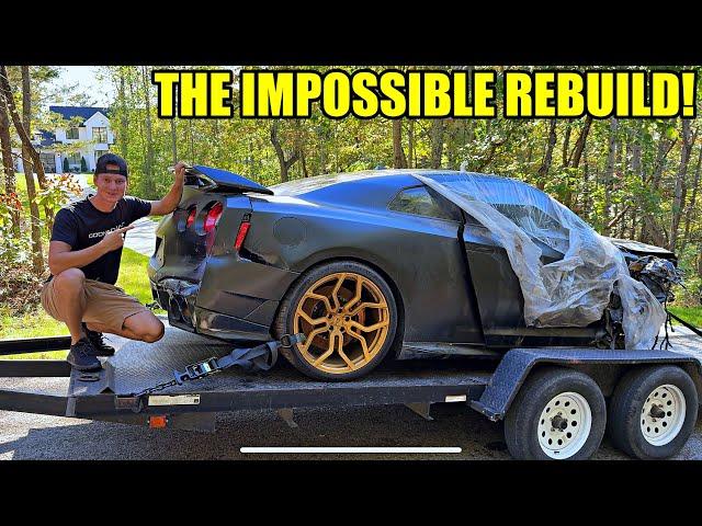 Rebuilding A Wrecked 2024 Nissan GTR In My Driveway