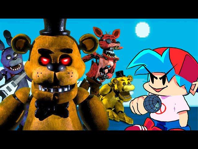 FNF vs. FNAF 1 ► Friday Night Funkin' vs. Five Nights at Freddy's 1 week 1-5 + extras