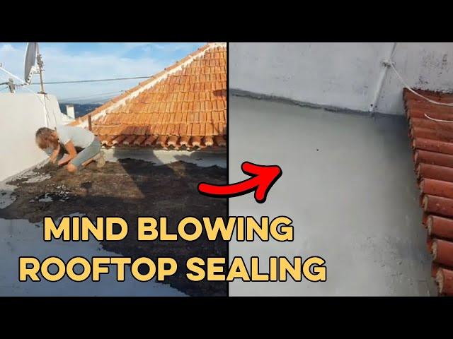 Mind-Blowing  Sealing Rooftop terrace Transformation! Unbelievable Results!