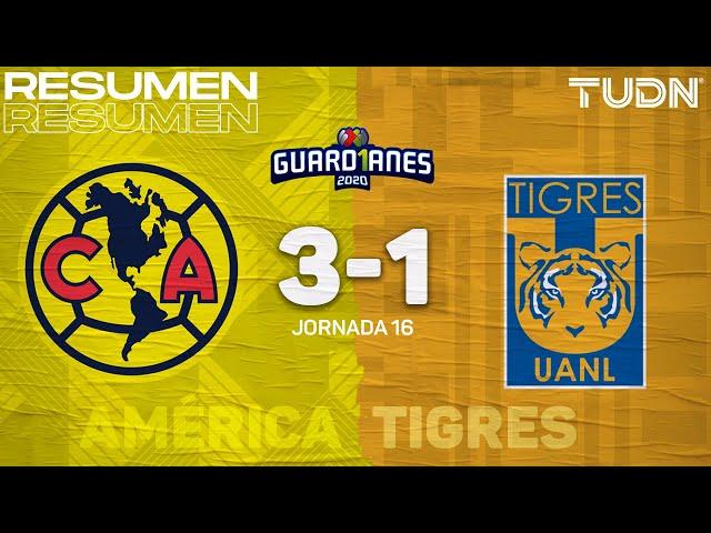 Resumen y goles | América 3-1 Tigres | Guard1anes 2020 Liga Mx - J16 | TUDN