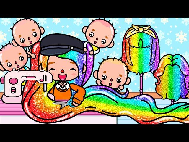 Rainbow Girl Donates Hair To Cancer Patients | Toca Life Story | Toca Boca